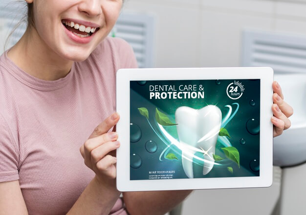site para dentistas tablet